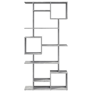 Βιβλιοθήκη Γκρι Σκυροδέματος 92x29x188 εκ. Επεξεργασμένο Ξύλο