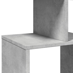 Βιβλιοθήκη Γκρι Σκυροδέματος 92x29x188 εκ. Επεξεργασμένο Ξύλο