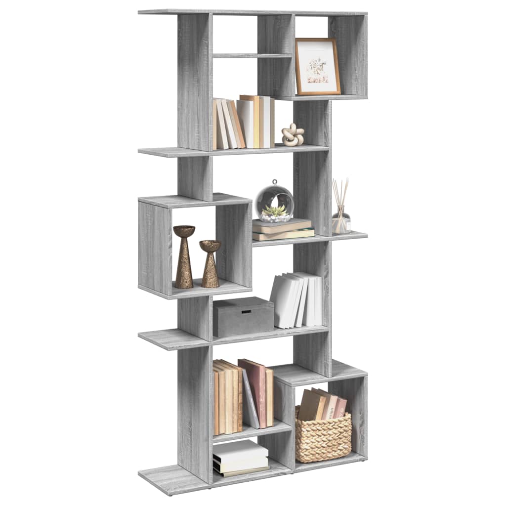 Βιβλιοθήκη Γκρι Sonoma 92x29x188 εκ. από Επεξεργασμένο Ξύλο - Pakobazaar