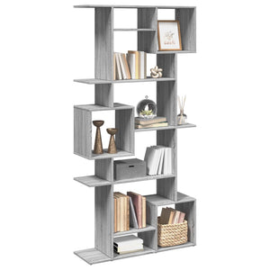 Βιβλιοθήκη Γκρι Sonoma 92x29x188 εκ. από Επεξεργασμένο Ξύλο - Pakobazaar