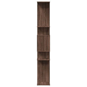 Βιβλιοθήκη Καφέ Δρυς 92x29x188 εκ. από Επεξεργασμένο Ξύλο