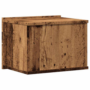 Κομοδίνο Επιτοίχιο Όψη Παλαιού Ξύλου 40x32x30 εκ.