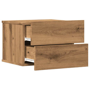 Επιτοίχια κομοδίνα 2 τεμάχια Artisan Oak 40x32x30 cm - Pakobazaar