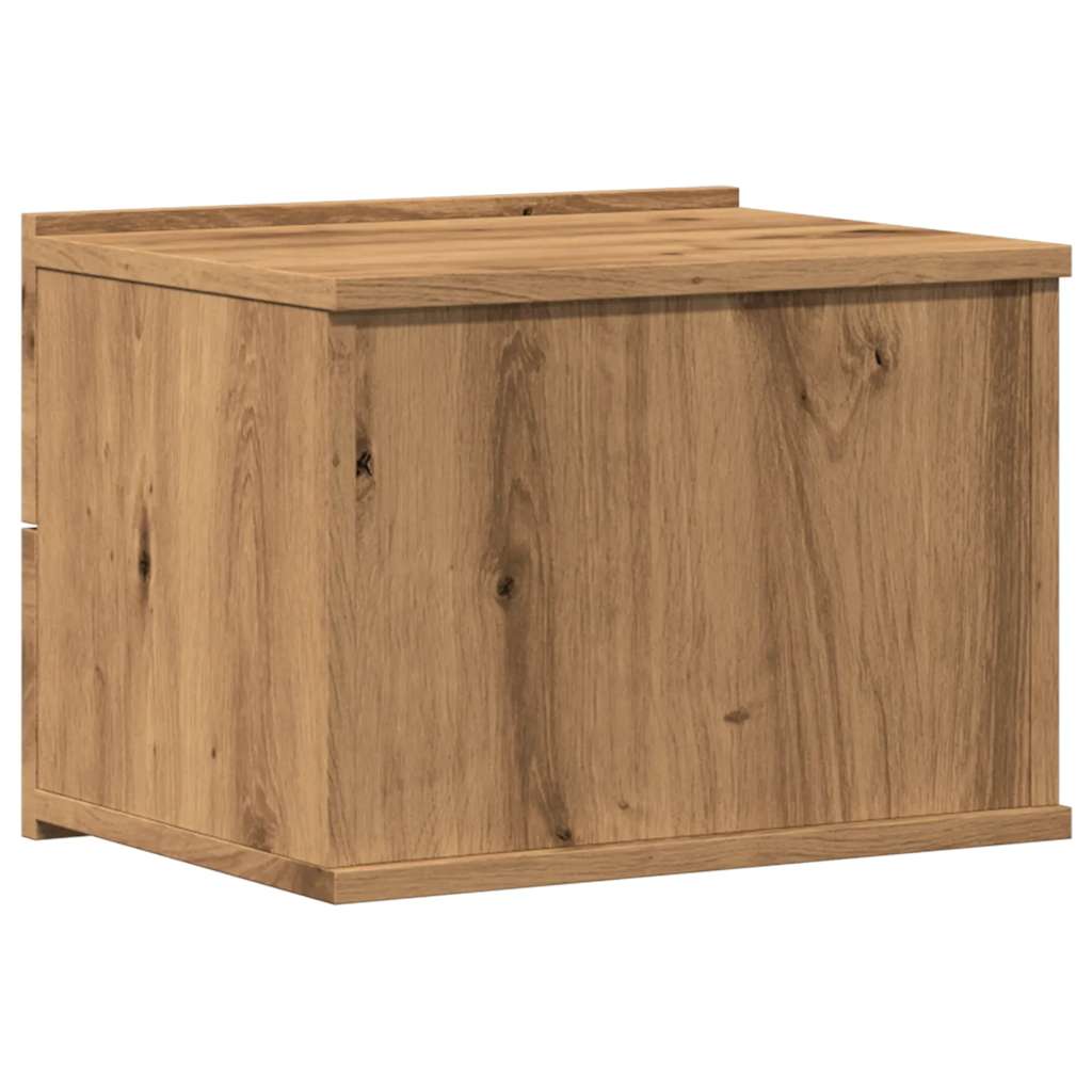 Επιτοίχια κομοδίνα 2 τεμάχια Artisan Oak 40x32x30 cm - Pakobazaar
