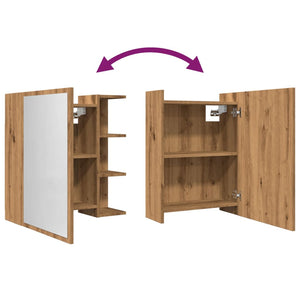 Ντουλάπι καθρέφτη μπάνιου Artisan Oak Κατασκευασμένο ξύλο - Pakobazaar