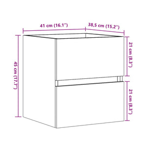 Ντουλάπι Νιπτήρα Sonoma Δρυς 41x38,5x45 εκ. Επεξεργασμένο Ξύλο