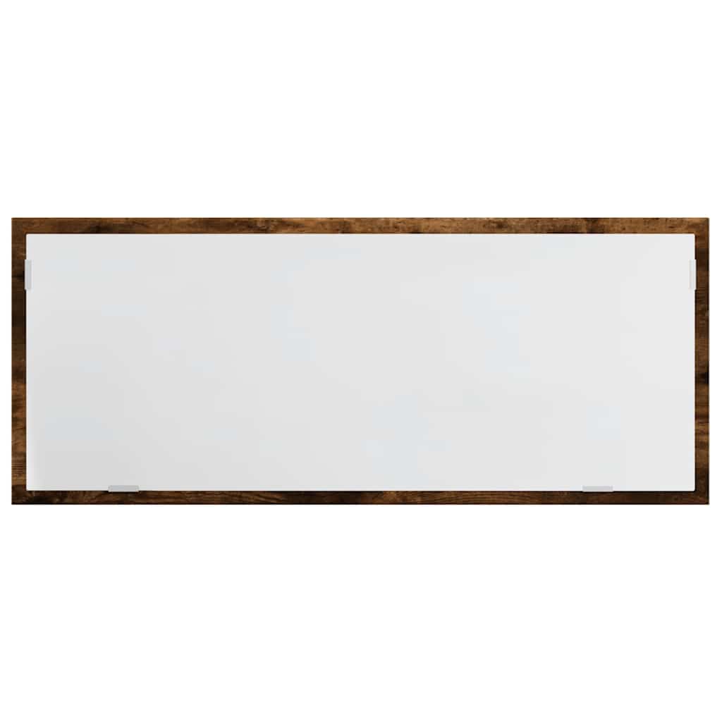 LED Καθρέφτης Μπάνιου Καπνιστή Δρυς 100x8,5x37εκ. Επεξεργ. Ξύλο - Pakobazaar