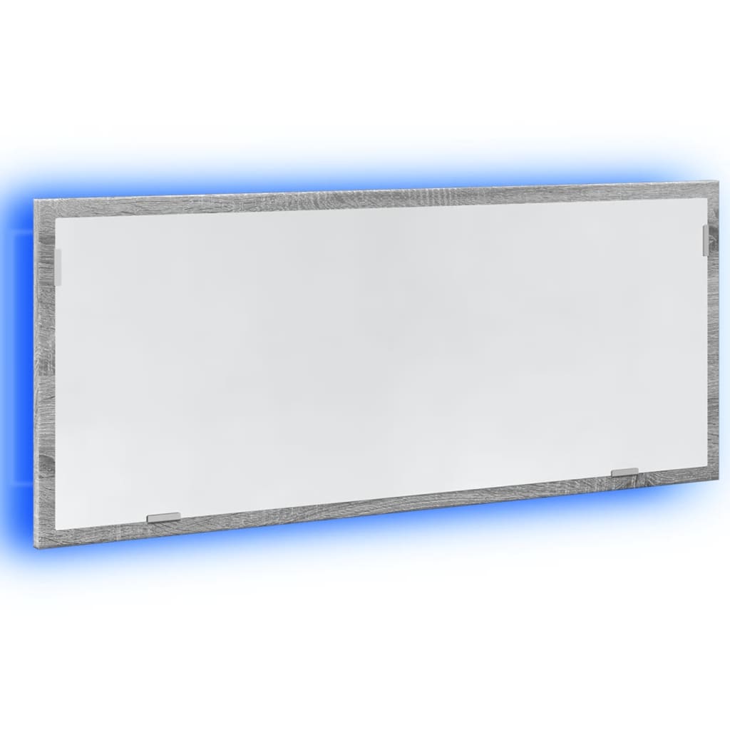 Καθρέφτης Μπάνιου Γκρι Sonoma 100x8,5x37 εκ. Επεξεργασμένο Ξύλο - Pakobazaar