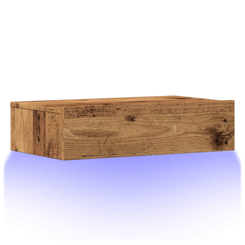 Ντουλάπι τηλεόρασης με φώτα LED Παλιό ξύλο 60x35x15,5 cm - Pakobazaar