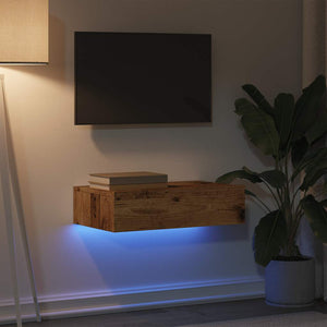 Ντουλάπι τηλεόρασης με φώτα LED Παλιό ξύλο 60x35x15,5 cm - Pakobazaar