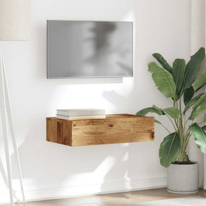 Ντουλάπι τηλεόρασης με φώτα LED Παλιό ξύλο 60x35x15,5 cm - Pakobazaar