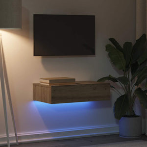 ντουλάπι τηλεόρασης  με φώτα LED Artisan Oak 60x35x15,5 cm - Pakobazaar