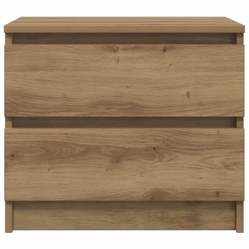 Κομοδίνο Αρτισιανή Δρυς 50x40x43.5 εκ. από Επεξεργασμένο Ξύλο - Pakobazaar