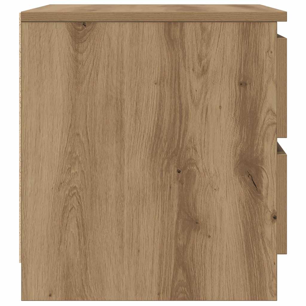 Κομοδίνα 2 τεμ Artisan Oak 50x40x43.5 cm Κατασκευασμένο ξύλο - Pakobazaar