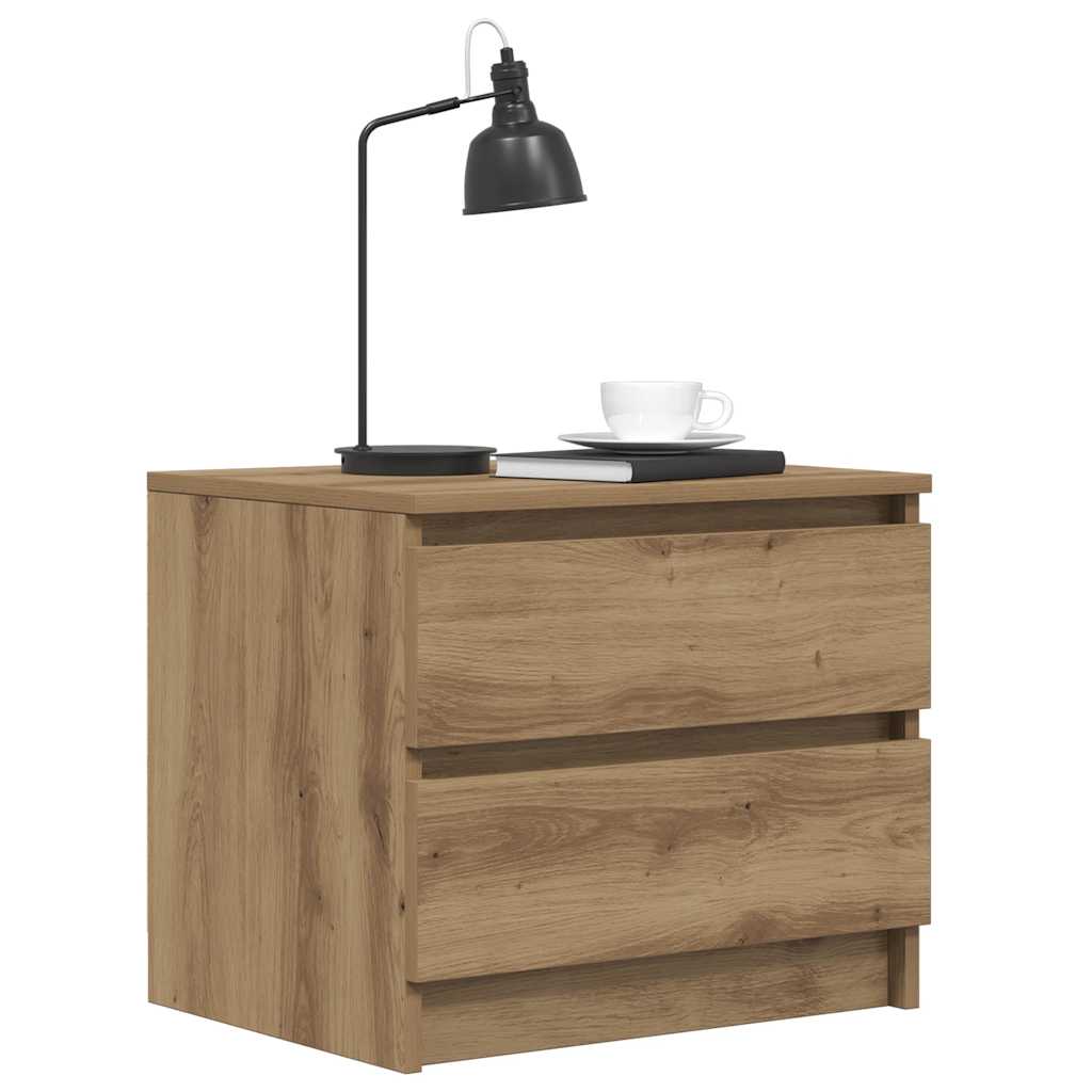 Κομοδίνα 2 τεμ Artisan Oak 50x40x43.5 cm Κατασκευασμένο ξύλο - Pakobazaar