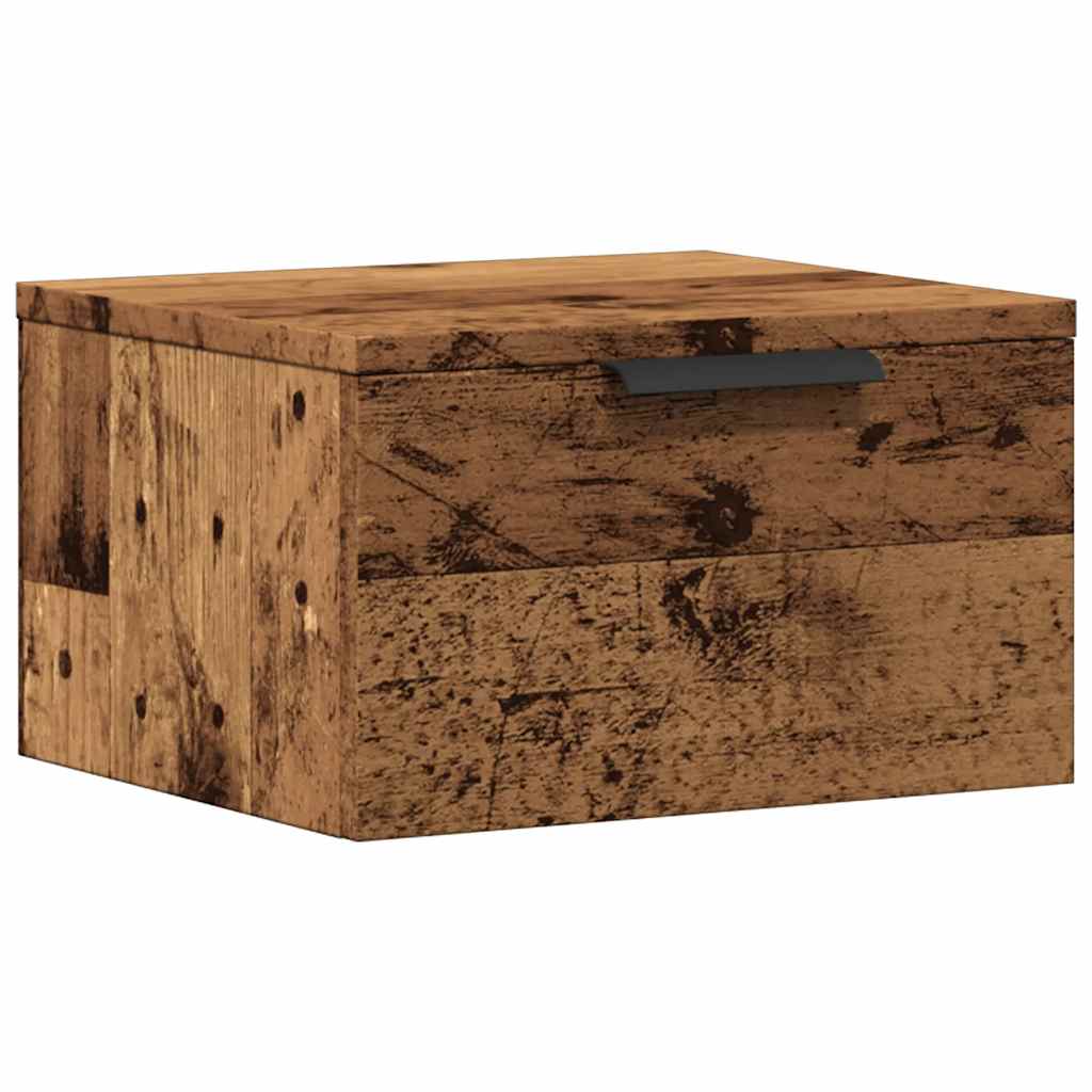 Κομοδίνο Επιτοίχιο Παλιό Ξύλο 34 x 30 x 20 εκ.