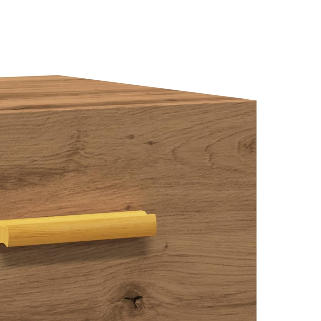 Κομοδίνο Επιτοίχιο Αρτισιανή Δρυς 35 x 35 x 20 εκ. - Pakobazaar