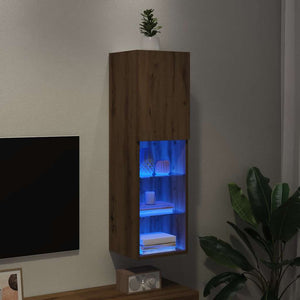 Έπιπλο Τηλεόρασης με LED Αρτισιανή Δρυς 30,5x30x102 εκ. - Pakobazaar