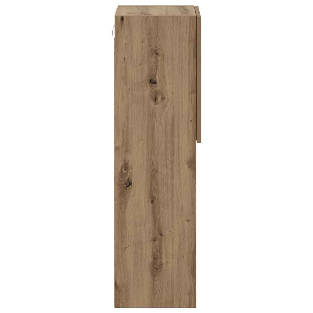 Έπιπλα Τηλεόρασης με LED 2 τεμ. Αρτισιανή Δρυς 30,5x30x102 εκ. - Pakobazaar