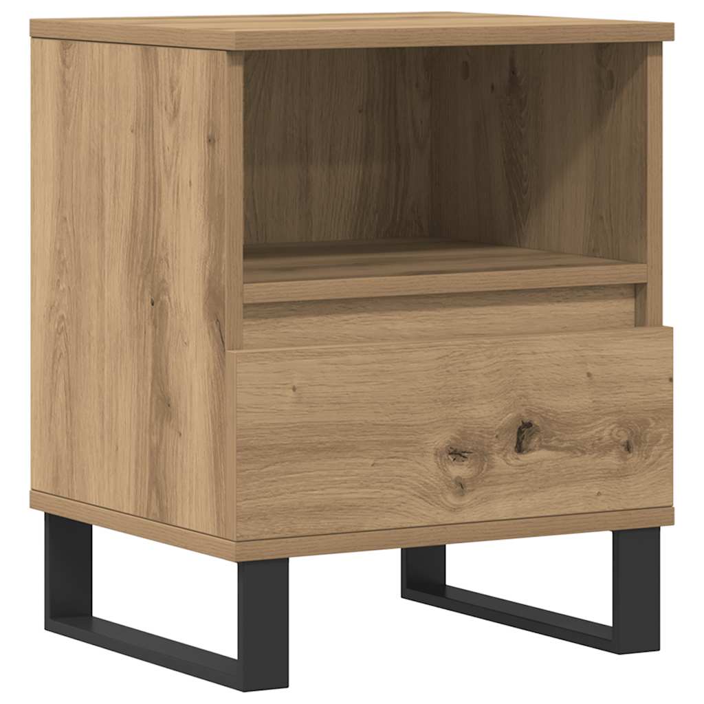 Κομοδίνο τεχνίτης Δρυς 40x35x50 εκ. από Επεξεργασμένο Ξύλο