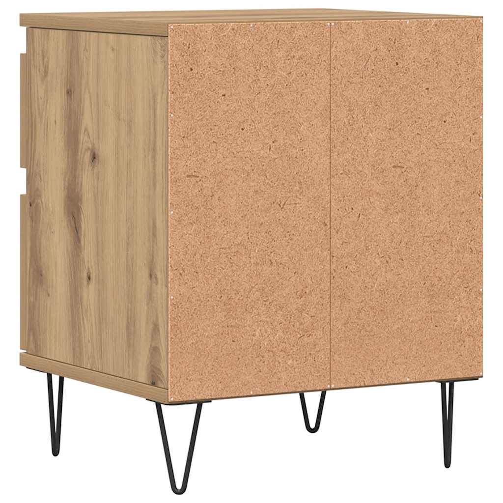 Κομοδίνο τεχνίτης Δρυς 40x35x50 εκ. από Επεξεργασμένο Ξύλο