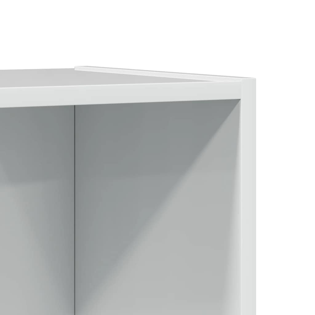 Βιβλιοθήκη Γυαλιστερό Λευκό 40x24x109 εκ. Επεξεργασμένο Ξύλο