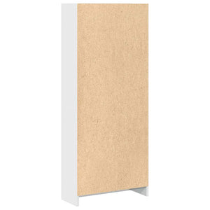Βιβλιοθήκη Γυαλιστερό Λευκό 60x24x143 εκ. Επεξεργασμένο Ξύλο - Pakobazaar