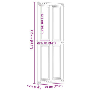 Πόρτα αχυρώνα CORONA 70x210 cm μασίφ ξύλο πεύκο - Pakobazaar