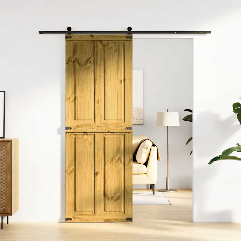 Πόρτα αχυρώνα CORONA 70x210 cm μασίφ ξύλο πεύκο - Pakobazaar