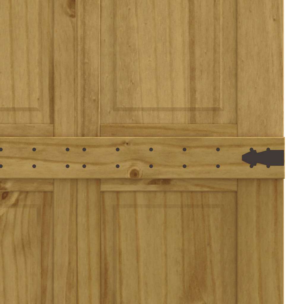 Πόρτα αχυρώνα CORONA 80x210 cm μασίφ ξύλο πεύκο - Pakobazaar