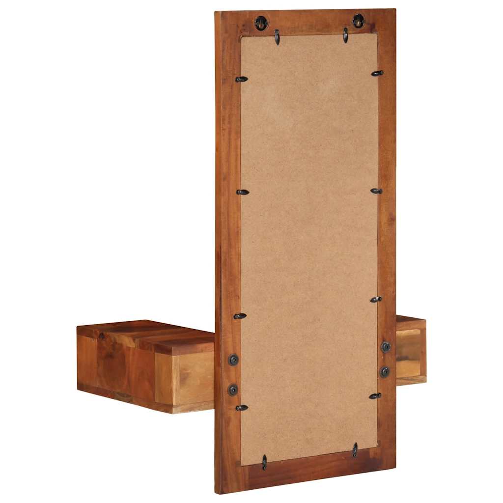 Καθρέπτης τοίχου με συρτάρια 60x33x90 cm Στερεό ξύλο ακακίας