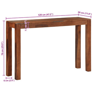 Τραπέζι κονσόλας 120x30x76 cm μασίφ ξύλο ακακίας - Pakobazaar