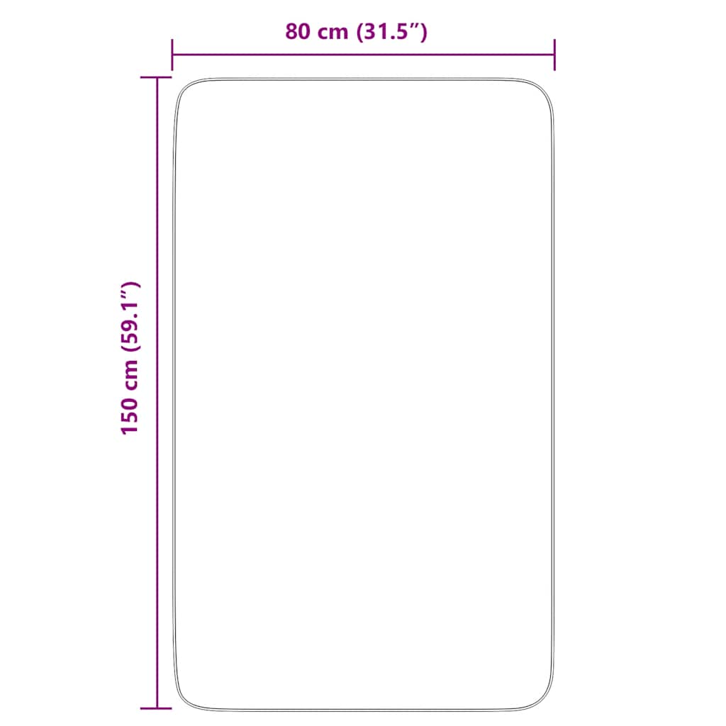 Χαλί Shaggy με Ψηλό Πέλος NAVARRA Σκ. Ροζ 80x150 εκ.