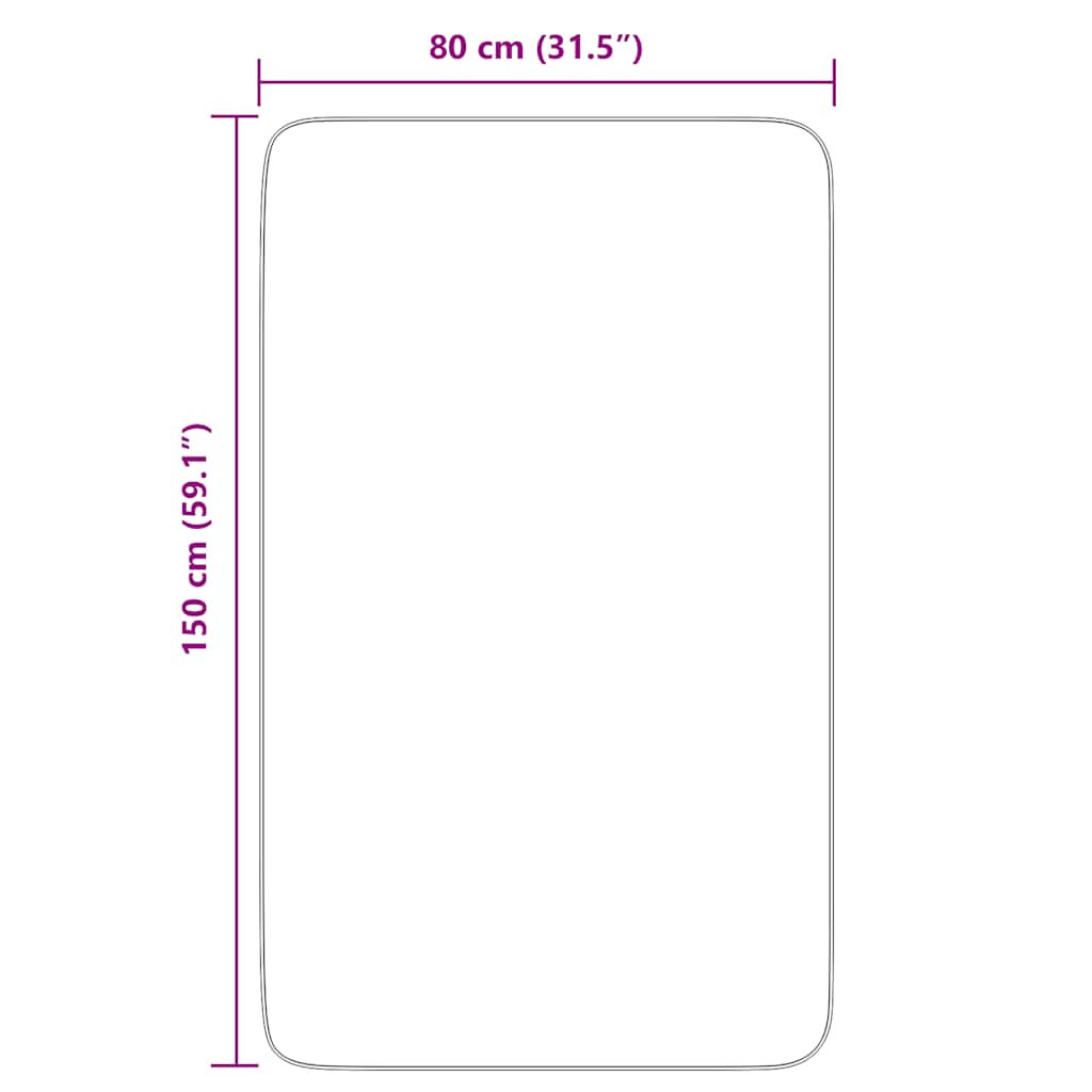 Χαλί Shaggy με Ψηλό Πέλος NAVARRA Ανοιχτό Γκρι 80x150 εκ. - Pakobazaar