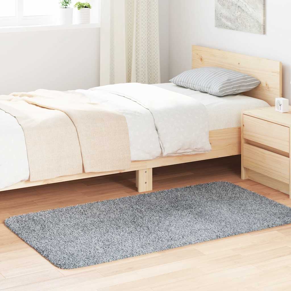 Χαλί Shaggy με Ψηλό Πέλος NAVARRA Ανοιχτό Γκρι 80x150 εκ. - Pakobazaar