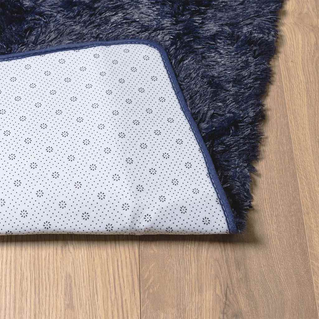 Χαλί Shaggy με Ψηλό Πέλος NAVARRA Ναυτικό 80x150 εκ. - Pakobazaar