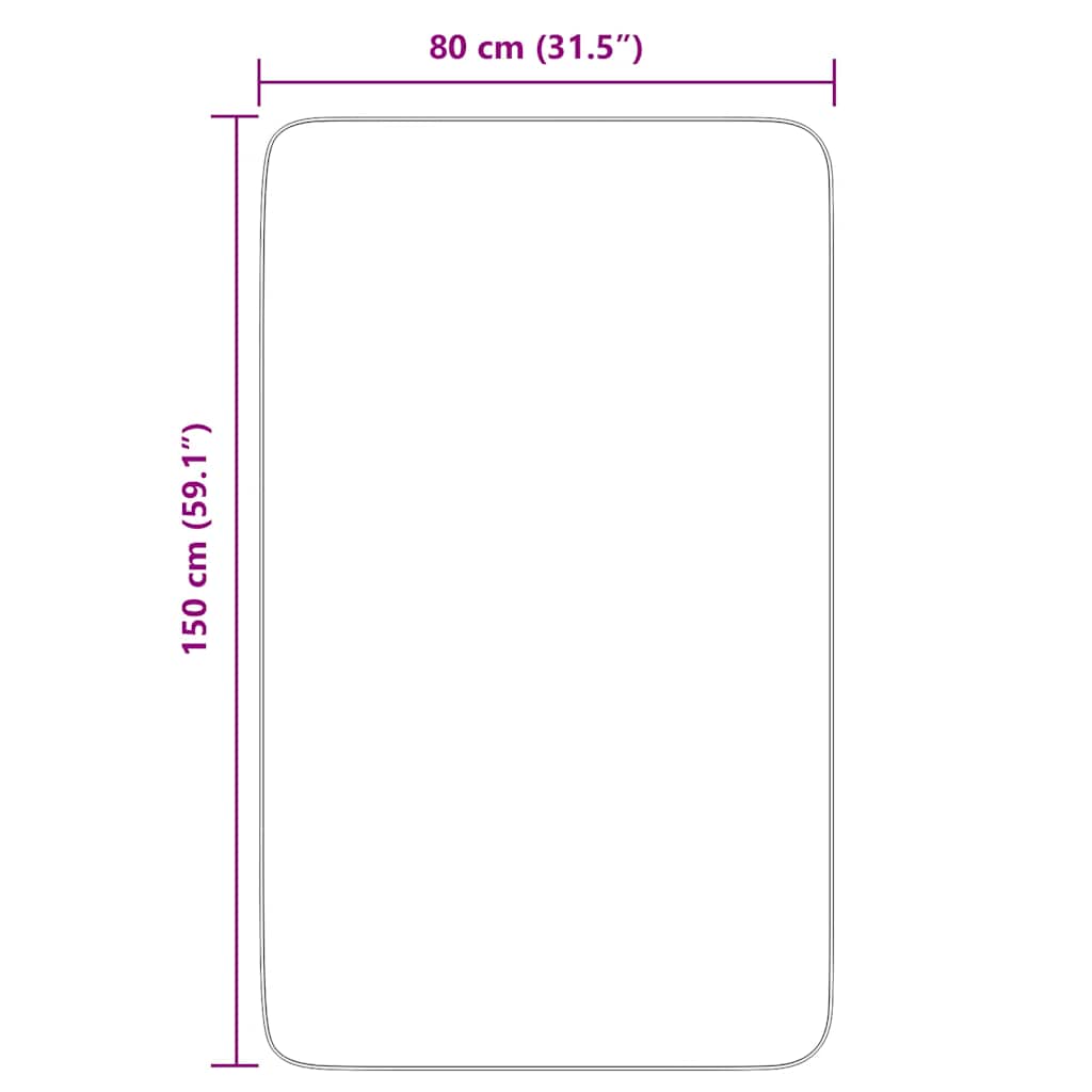 Χαλί Shaggy με Ψηλό Πέλος NAVARRA Ναυτικό 80x150 εκ. - Pakobazaar
