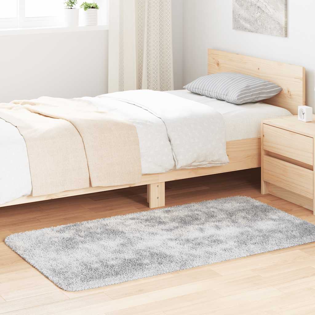 Χαλί Shaggy με Ψηλό Πέλος NAVARRA Ασημί Γκρι 80x150 εκ.