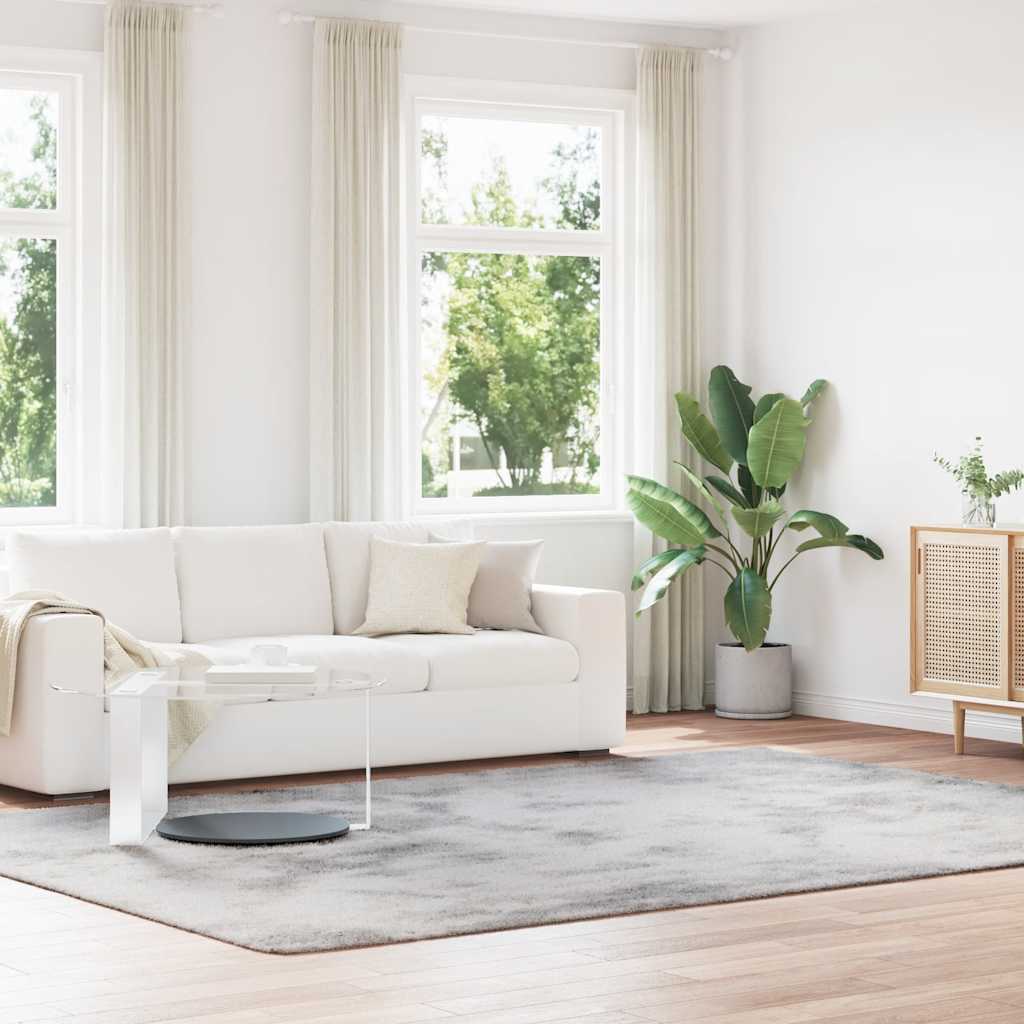 Χαλί Shaggy με Ψηλό Πέλος NAVARRA Ασημί Γκρι 240x340 εκ. - Pakobazaar