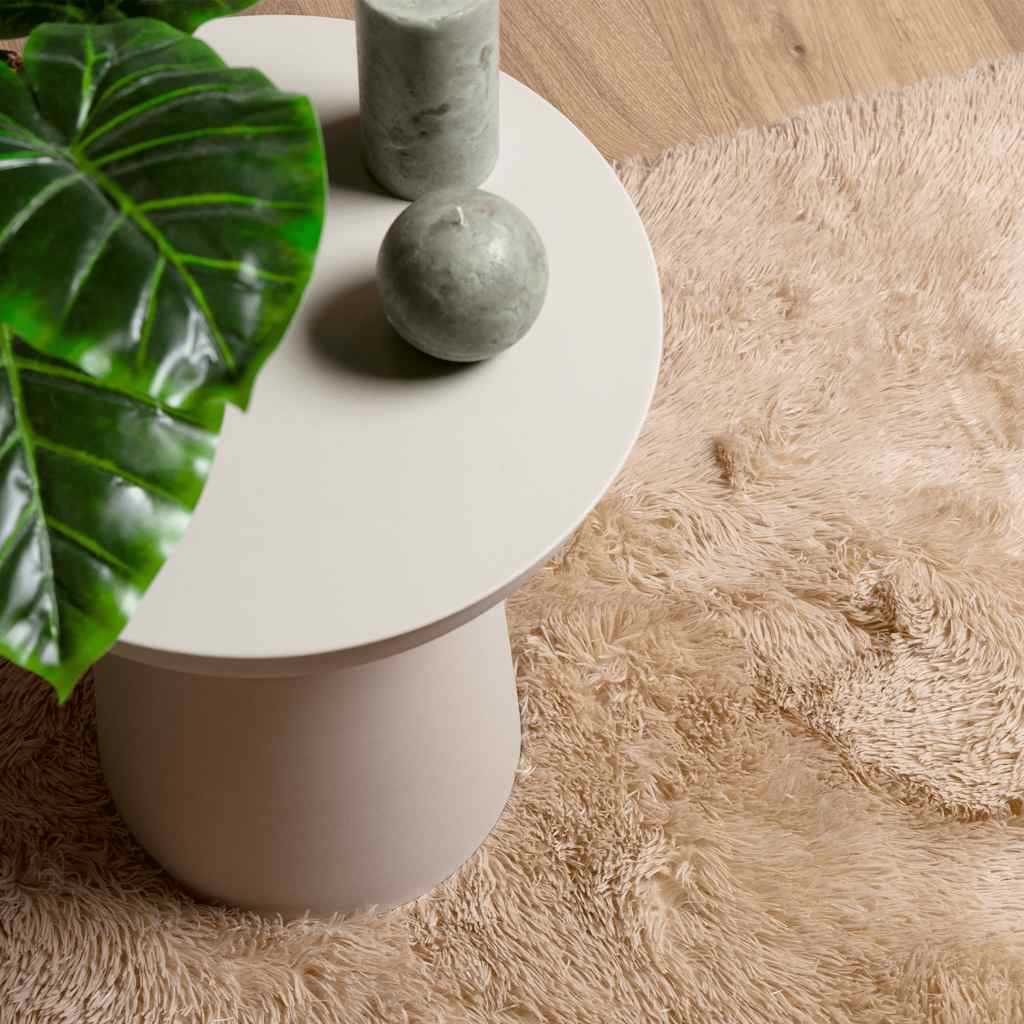 Χαλί Shaggy με Ψηλό Πέλος NAVARRA Μπεζ 160x160 εκ. πολυεστέρας