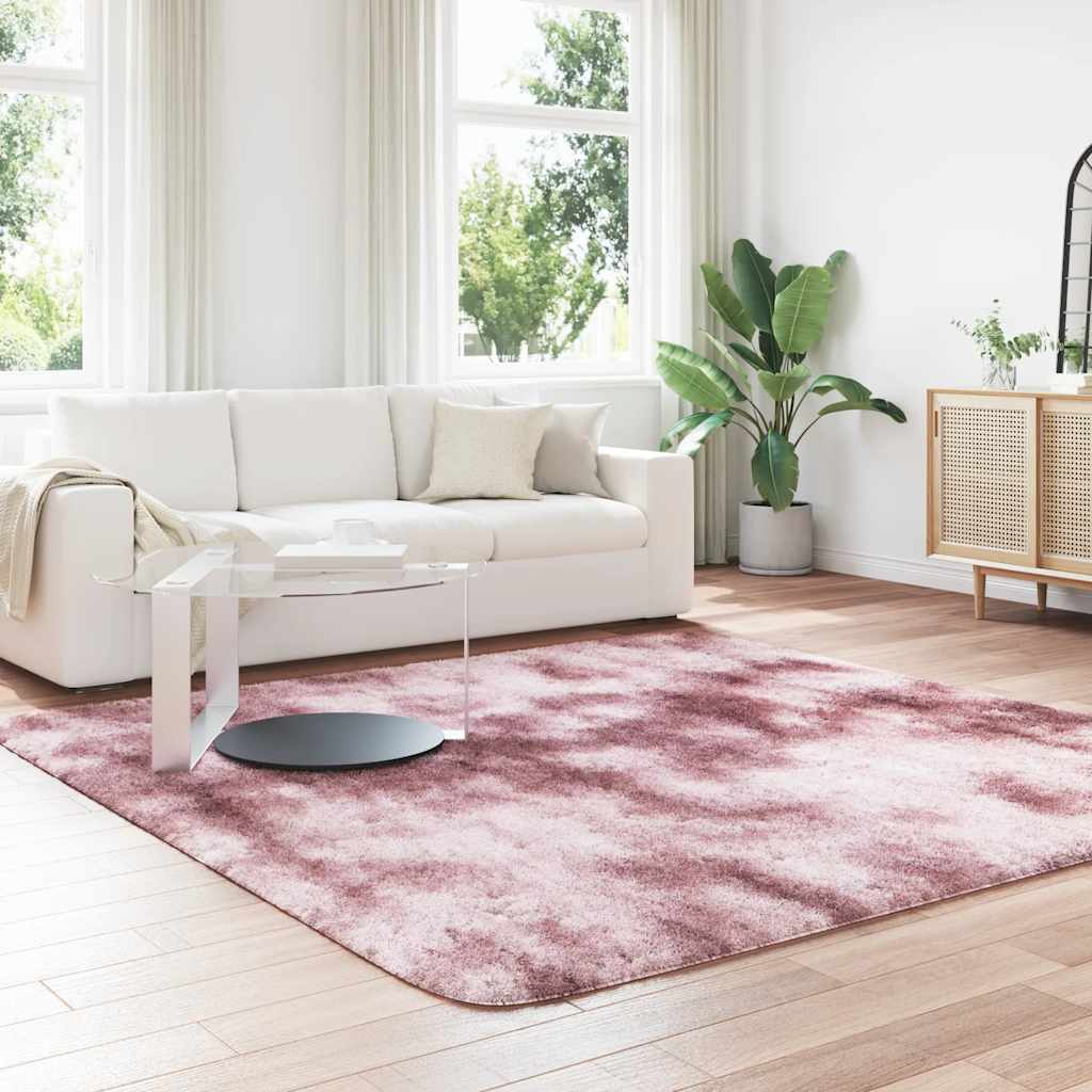 Χαλί Shaggy με Ψηλό Πέλος NAVARRA Σκ. Ροζ 240x240 εκ. - Pakobazaar