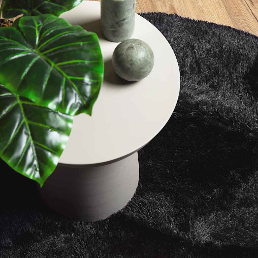 Χαλί Shaggy με Ψηλό Πέλος NAVARRA Μαύρο 160x160 εκ. πολυεστέρας - Pakobazaar