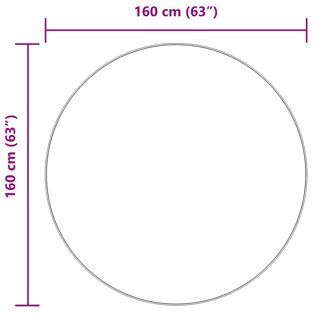 Χαλί Shaggy με Ψηλό Πέλος NAVARRA Ανοιχτό Γκρι 160x160 εκ. - Pakobazaar