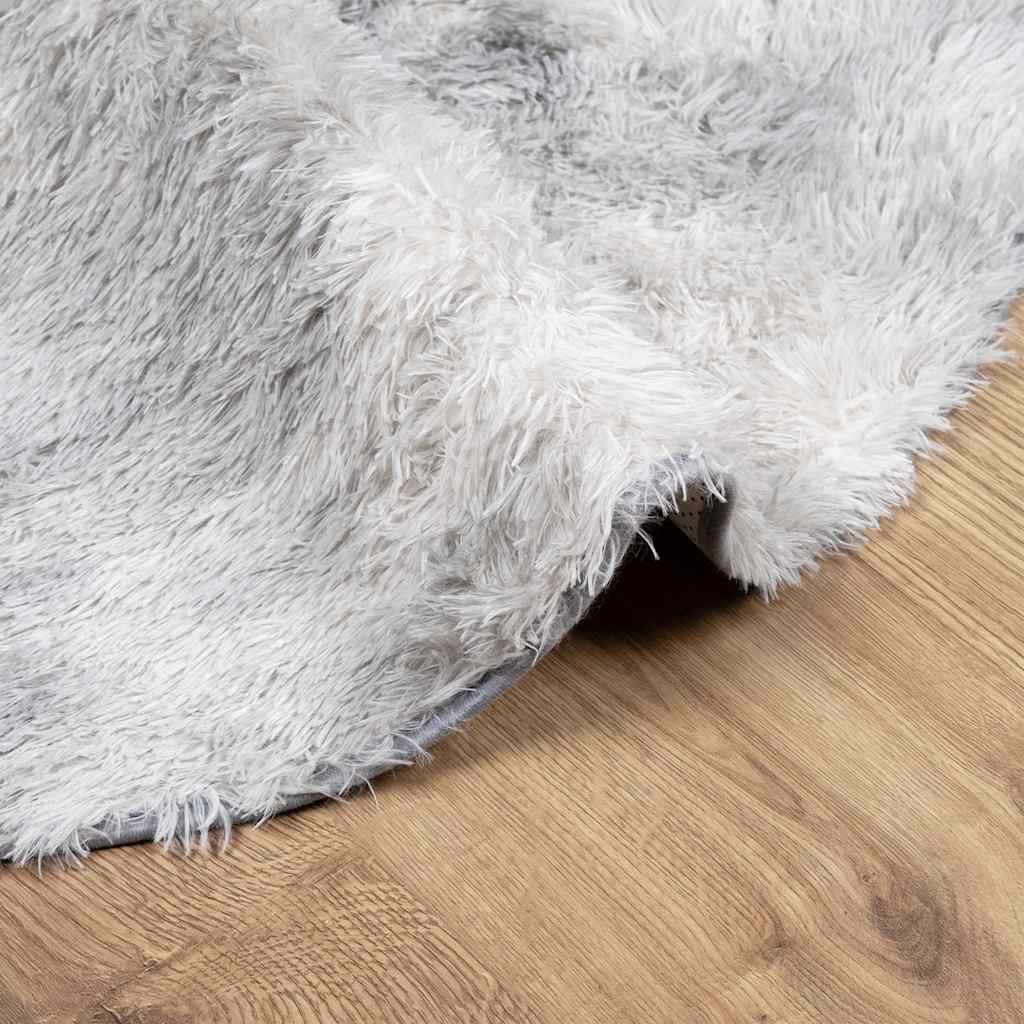 Χαλί Shaggy με Ψηλό Πέλος NAVARRA Ασημί Γκρι 160x160 εκ. - Pakobazaar