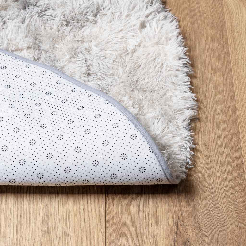Χαλί Shaggy με Ψηλό Πέλος NAVARRA Ασημί Γκρι 160x160 εκ. - Pakobazaar