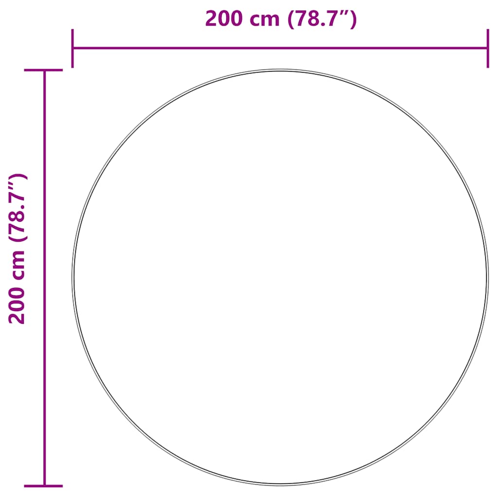 Χαλί Shaggy με Ψηλό Πέλος NAVARRA Μπεζ 200x200 εκ. πολυεστέρας - Pakobazaar