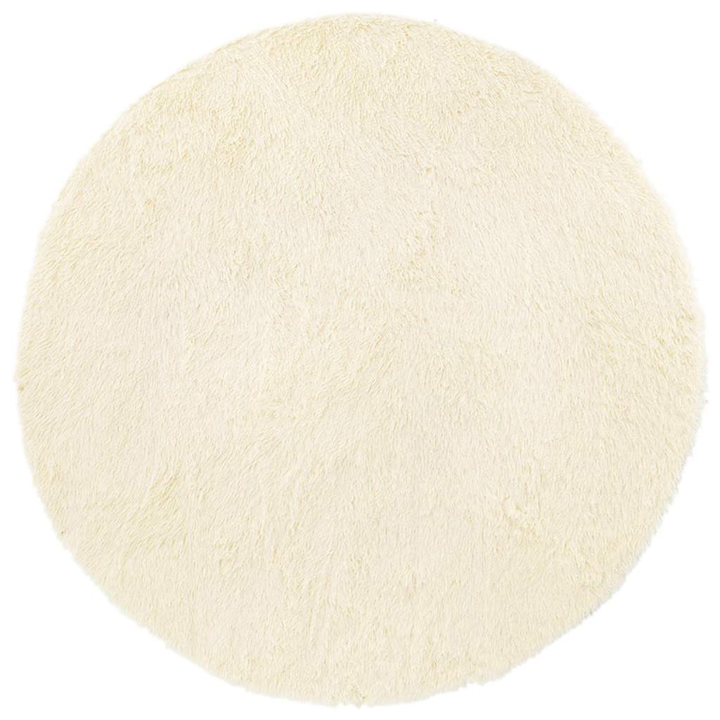 Χαλί Shaggy με Ψηλό Πέλος NAVARRA Κρεμ 240x240 εκ. πολυεστέρας - Pakobazaar