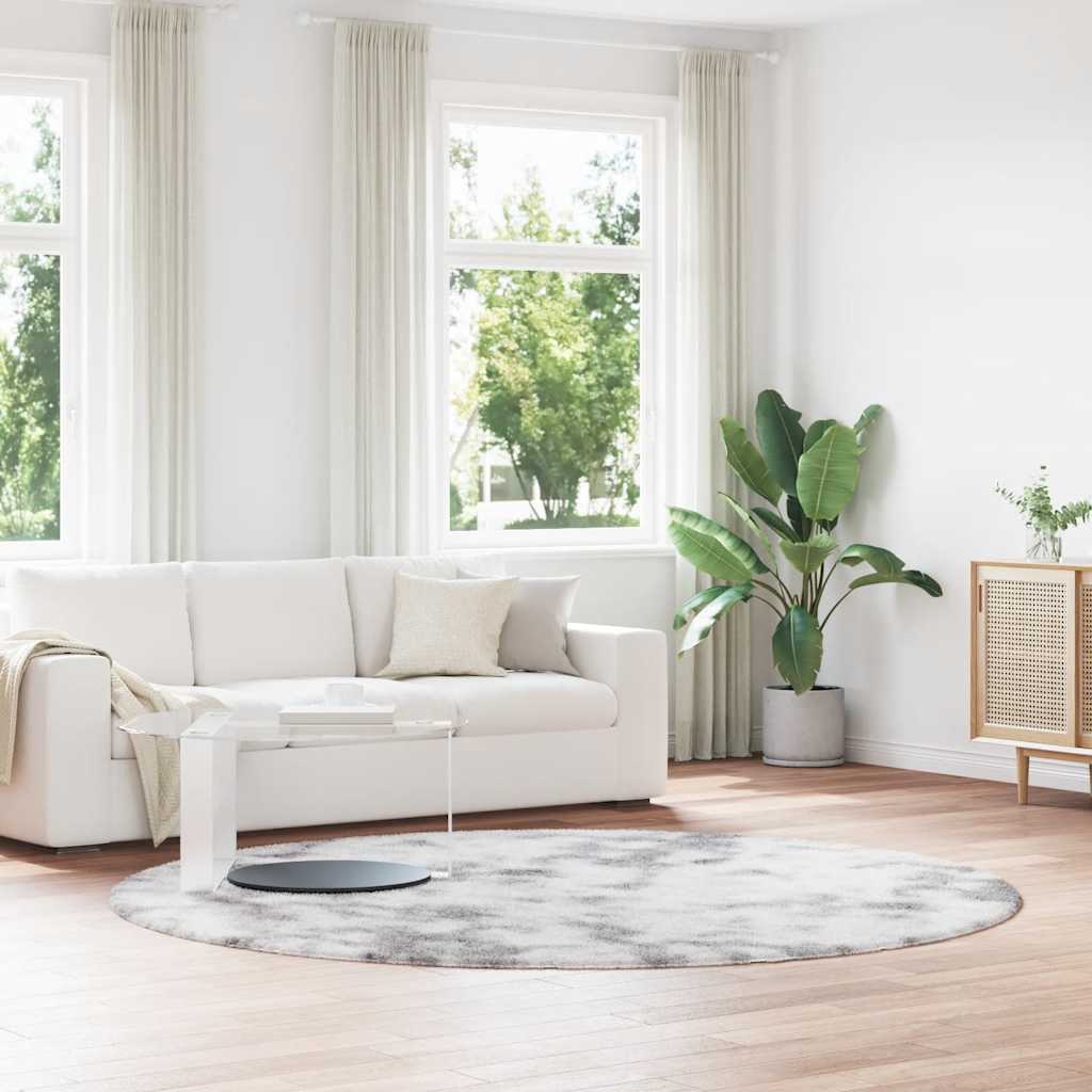 Χαλί Shaggy με Ψηλό Πέλος NAVARRA Ασημί Γκρι 240x240 εκ. - Pakobazaar