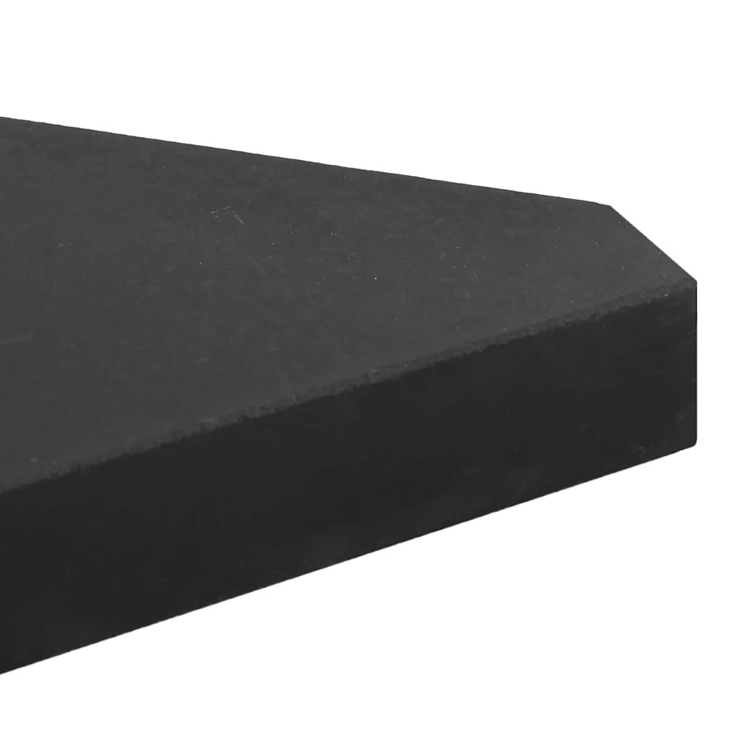 Πλάκες βαρών ομπρέλας 4 τεμάχια Μαύρος γρανίτης τριγωνικός 14kg - Pakobazaar