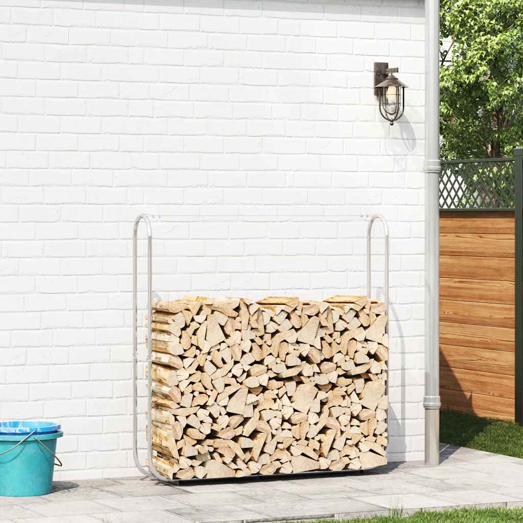 Ράφι Καυσόξυλων 150x25x150 εκ. Γαλβανιζέ Ατσάλι - Pakobazaar